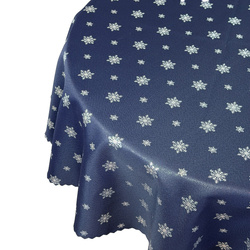 Obojstranné Obrusy s Nešpinivou Úpravou zelená Sneh 1 Okrúhly