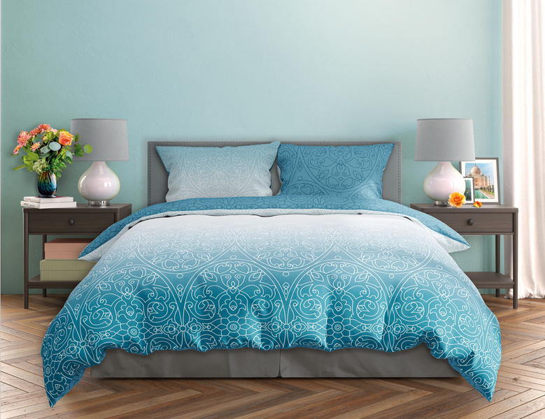 Posteľná súprava z bavlneného saténu 220x200+ 2x70x80 Milagro Verde 015