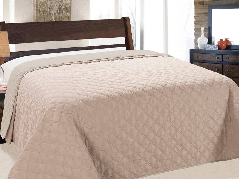 Obojstranné Prehozy na Posteľ Vigo II Losos Striebro Šedá 013- Bez Vankúšov 220x240