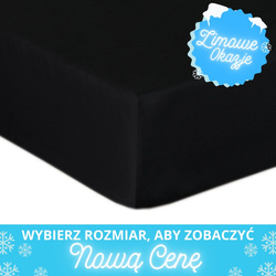 Bavlnené Prestieradlo Saténové s Gumičkou Čierny