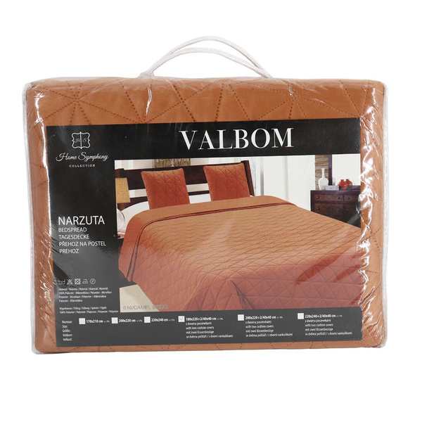 Obojstranné Prehozy na Posteľ Valbom Svetlo Hnedý 016