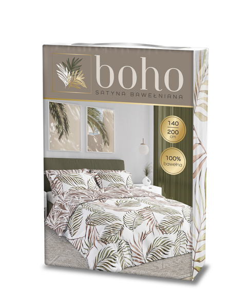 Posteľná súprava z bavlneného saténu 160x200+ 2x70x80 Boho 002 