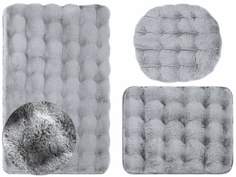 Kúpeľňové Koberčeky Aruba Svetlo šedá - 3 ks