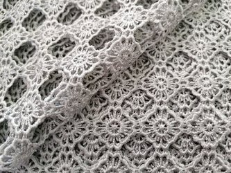 Čipka Krajka šedá 02 Kvetina 1m