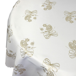 Obojstranné Obrusy s Nešpinivou Vianočný zlatý vianočný ornament Ornament Okrúhly