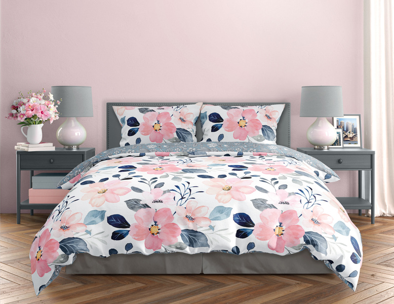 Posteľná súprava z bavlneného saténu 140x200+70x90 Milagro Verde 011