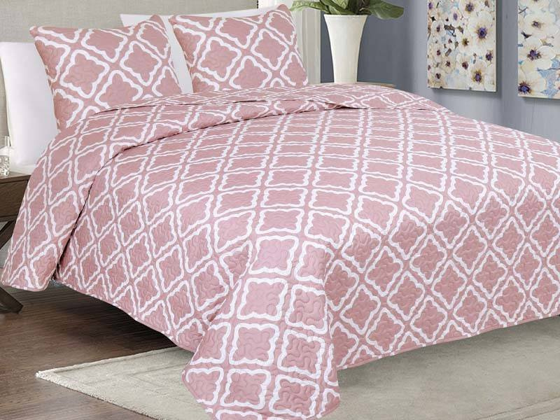 Obojstranné Prehozy na Posteľ TAVIRA J-006 Rose 180x220+2x40x40