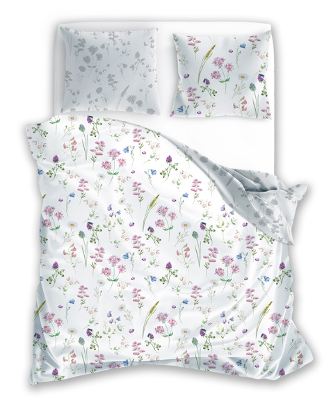 Posteľná súprava z bavlneného saténu 140x200+70x90 Milagro Verde 013