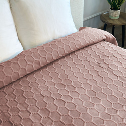 Obojstranné Prehozy Parla 3D Púdrovo Ružová Bez Vankúšov 220x240