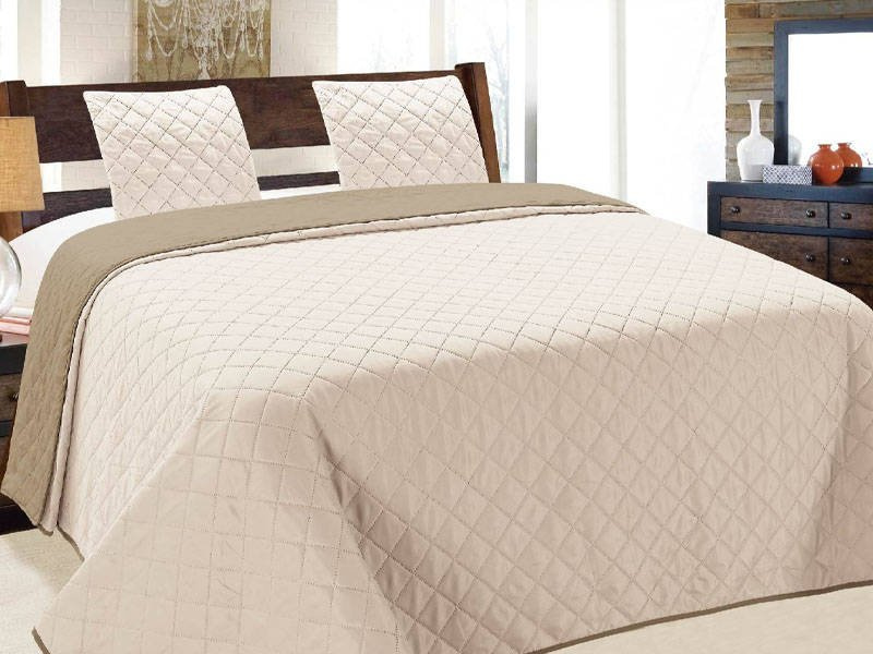 Obojstranné Prehozy na Posteľ Vigo II Cappuccino Ecru 10 180x220+2x40x40