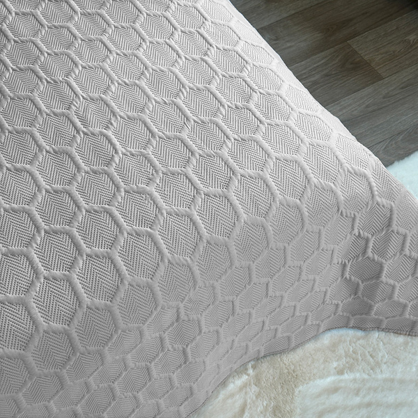 Obojstranné Prehozy Parla 3D Svetlo šedá Bez Vankúšov 180x220