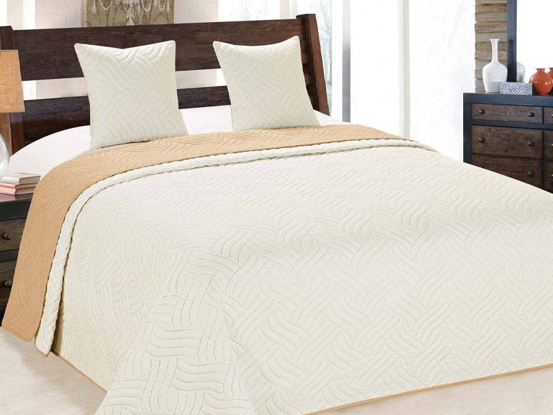 Obojstranné Prehozy na Posteľ Vigo II Beige-Ecru 11 180x220+2x40x40
