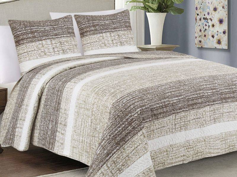 Obojstranné Prehozy na Posteľ TAVIRA J-035 Brian Beige 180x220+2x40x40