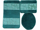 Kúpeľňové Koberčeky Trangan Tmavozelená Oliva CF01 - 3 ks