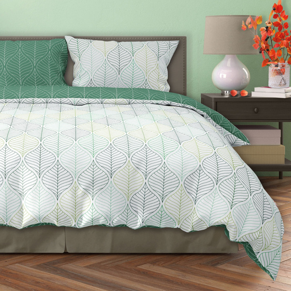 Posteľná súprava z bavlneného saténu 220x200+ 2x70x80 Milagro Verde 014