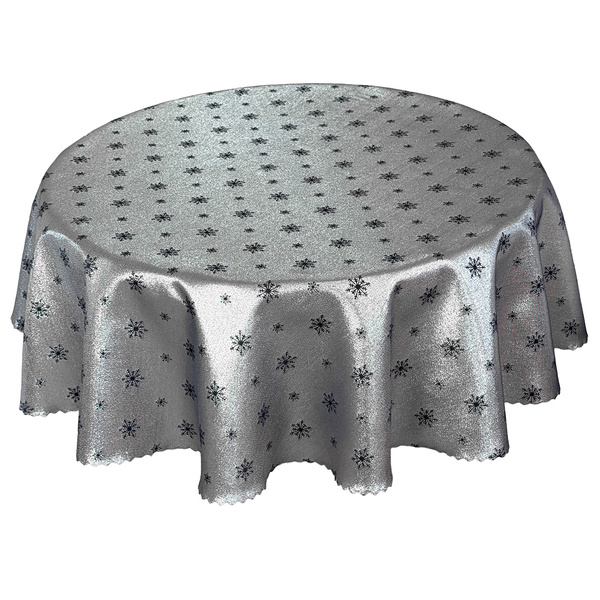 Obojstranné Obrusy s Nešpinivou Úpravou zelená Sneh 1 Okrúhly