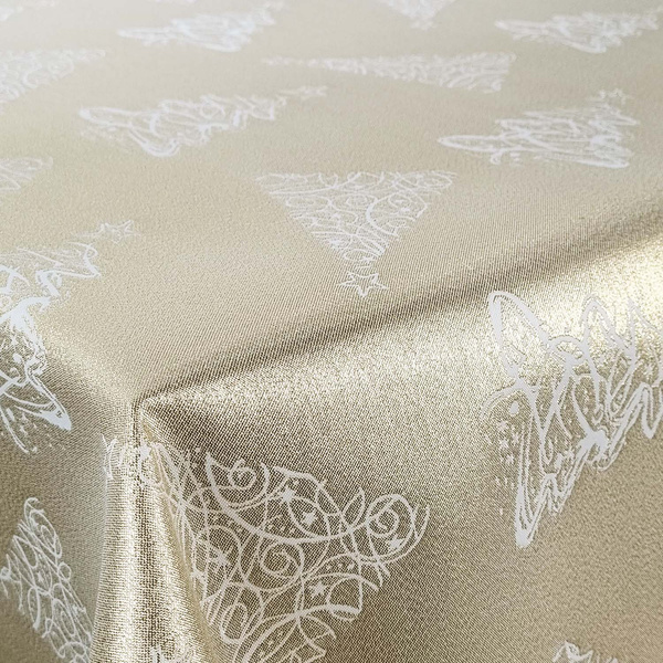 Obojstranné Obrusy s Nešpinivou Vianočný Strom Z-3401 Zlatý