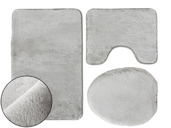 Kúpeľňové Koberčeky Lombok II tsvetlo šedá - 3 ks