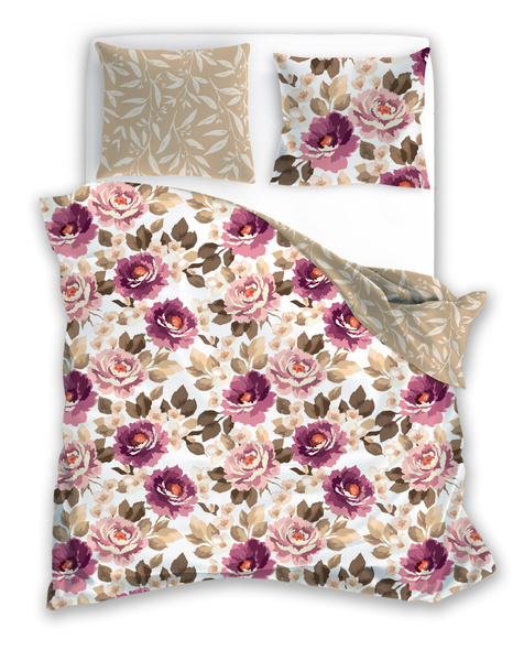 Posteľná súprava z bavlneného saténu 140x200+70x90 Milagro Verde 017