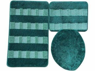 Kúpeľňové Koberčeky Trangan Tmavozelená Oliva CF02  - 3 ks