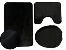 Kúpeľňové Koberčeky Lombok II čierna- 3 ks