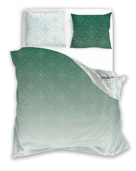 Posteľná súprava z bavlneného saténu 160x200+ 2x70x80 Milagro Verde 023