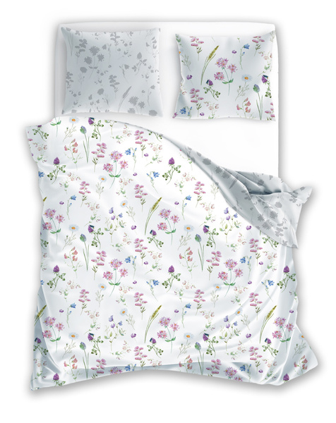 Posteľná súprava z bavlneného saténu 160x200+ 2x70x80 Milagro Verde 013