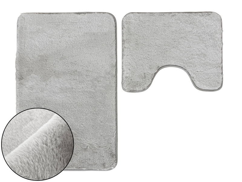 Kúpeľňové Koberčeky Lombok II tsvetlo šedá - 2 ks