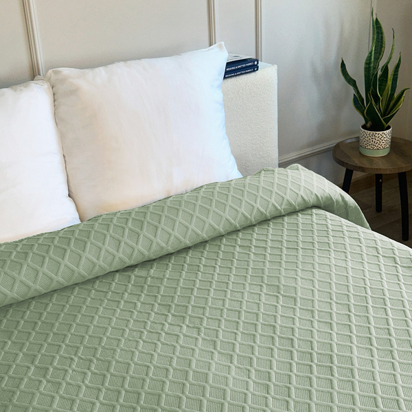 Obojstranné Prehozy Parla 3D Zelená Bez Vankúšov 180x220