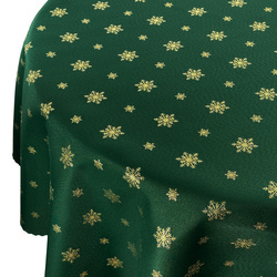 Obojstranné Obrusy s Nešpinivou Úpravou zelená Sneh 1 Okrúhly