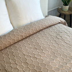 Obojstranné Prehozy Parla 3D  Béžová Bez Vankúšov 220x240