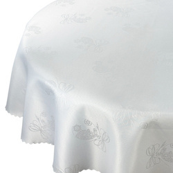 Obrusy s Nešpinivou Úpravou Vianočné Z-3438 Biela Okrúhly