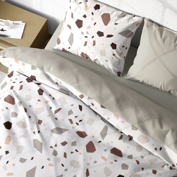 Posteľná súprava z bavlneného saténu 220x200+ 2x70x80 Boho 001