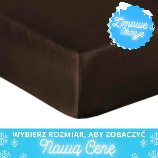 Bavlnené Prestieradlo Saténové s Gumičkou Hnedý 53