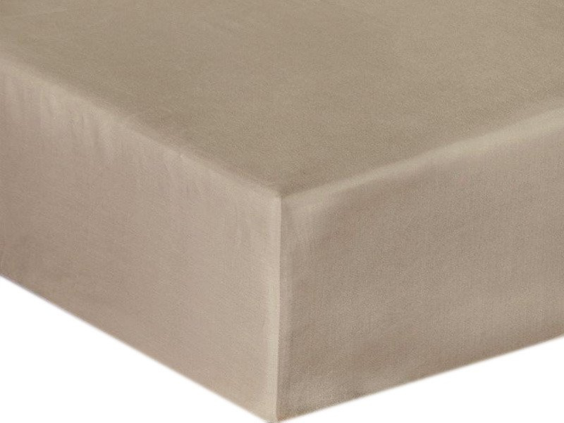 Bavlnené Prestieradlo Saténové s Gumičkou Béžový 041