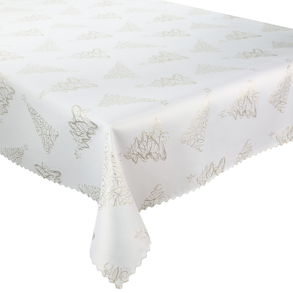 Obojstranné Obrusy s Nešpinivou Vianočný Strom Z-3401 Zlatý