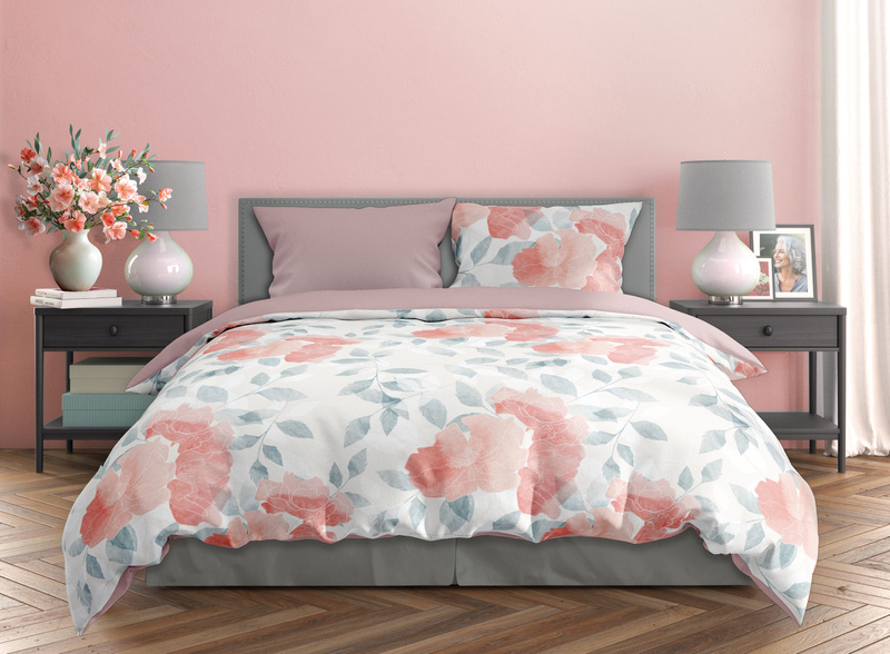 Posteľná súprava z bavlneného saténu 140x200+70x90 Milagro Verde 027