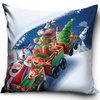 Dekoratívne Vianočné obliečky na Vankúše Vianočné Santa Claus na saniach PNL237005 40x40 cm