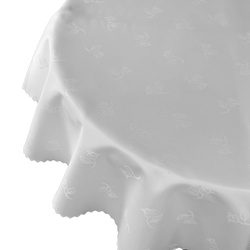 Obrusy s Nešpinivou Úpravou 147 Biela Ruže Okrúhly