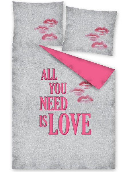 Bavlnené Posteľné Súpravy Valentines Love 2404