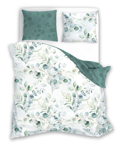 Posteľná súprava z bavlneného saténu 160x200+ 2x70x80 Milagro Verde 006