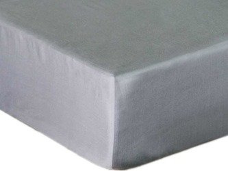 Bavlnené Prestieradlo Saténové s Gumičkou Svetlo Šedá 37