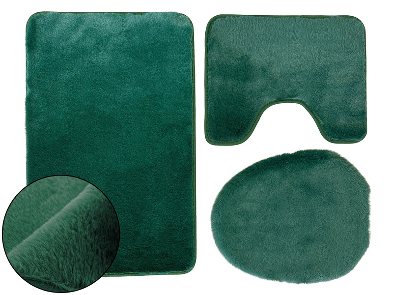 Kúpeľňové Koberčeky Lombok II zelená - 3 ks