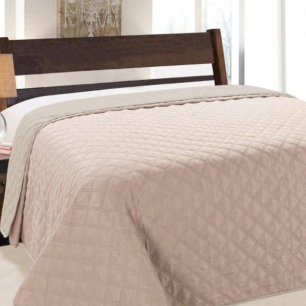 Obojstranné Prehozy na Posteľ Vigo II Losos Striebro Šedá 013- Bez Vankúšov 220x240