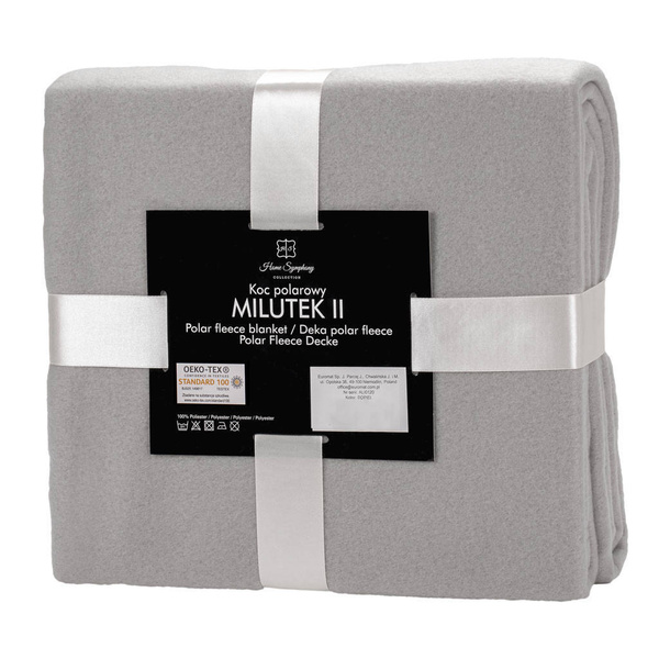 Fleecová Deka Milutek 130x170 Šedá