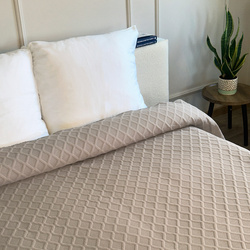 Obojstranné Prehozy Parla 3D Taupe Bez Vankúšov 220x240