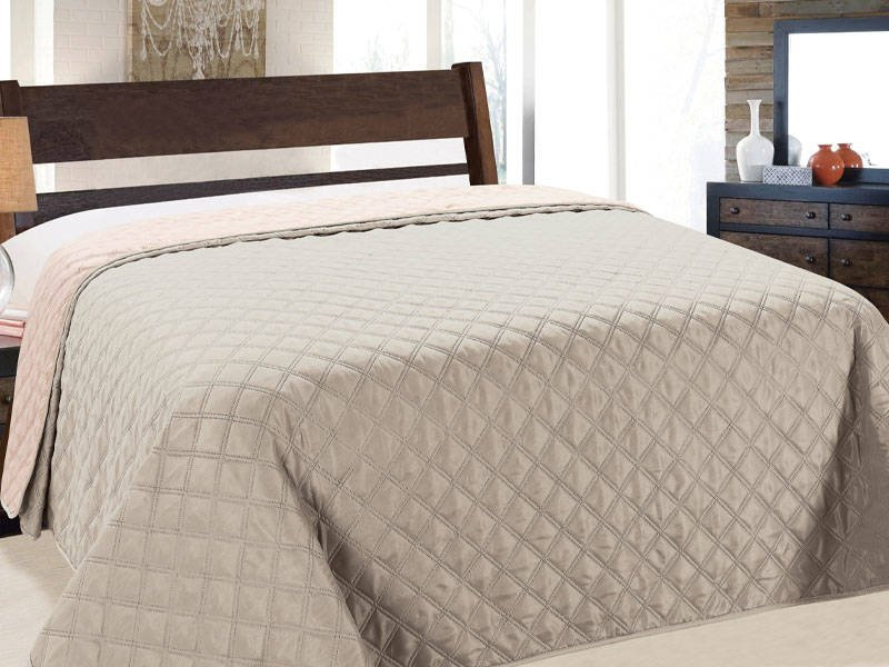 Obojstranné Prehozy na Posteľ Vigo II Losos Striebro Šedá 013- Bez Vankúšov 220x240