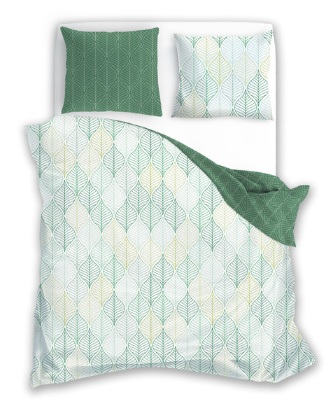 Posteľná súprava z bavlneného saténu 220x200+ 2x70x80 Milagro Verde 014