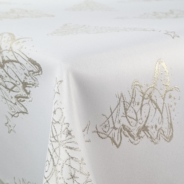 Obojstranné Obrusy s Nešpinivou Vianočný Strom Z-3401 Zlatý