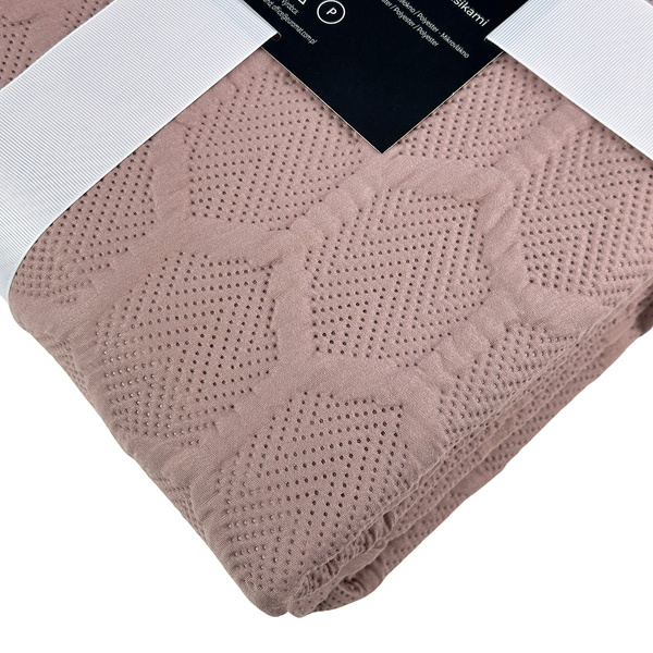 Obojstranné Prehozy Parla 3D Púdrovo Ružová Bez Vankúšov 180x220